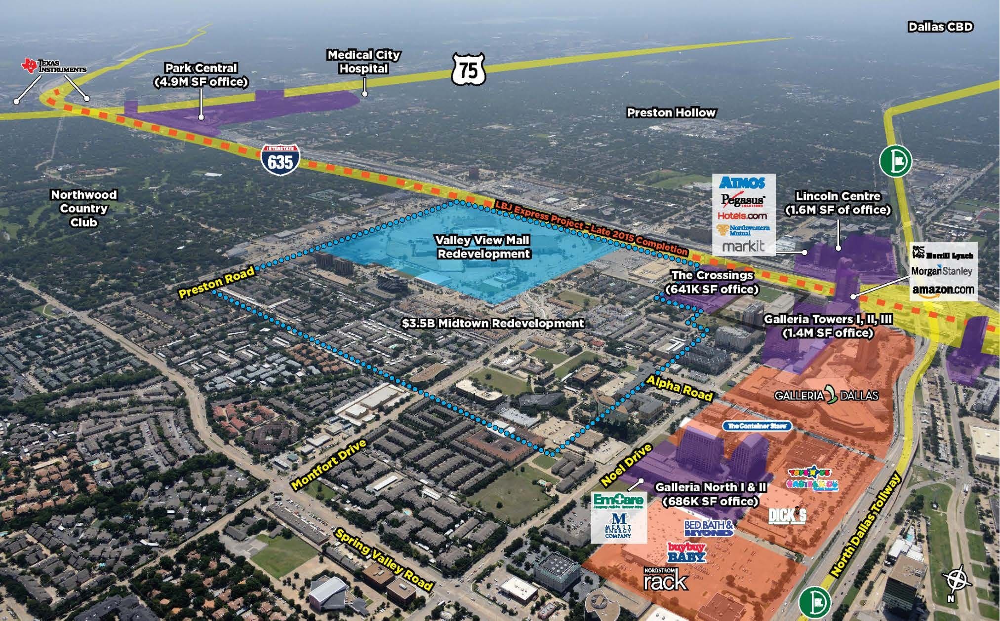 Dự án tọa lạc kế cận The Galleria Dallas
