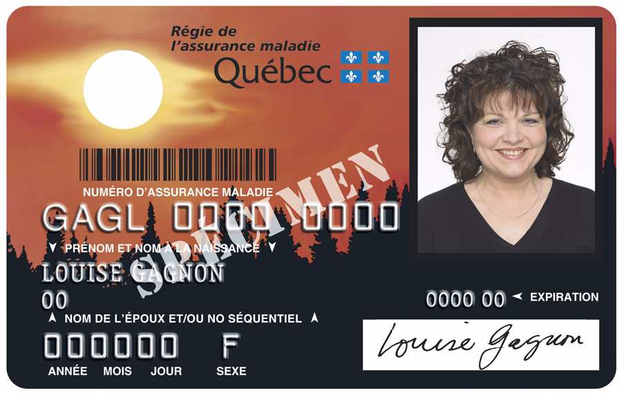 Thẻ bảo hiểm tại tỉnh bang Quebec