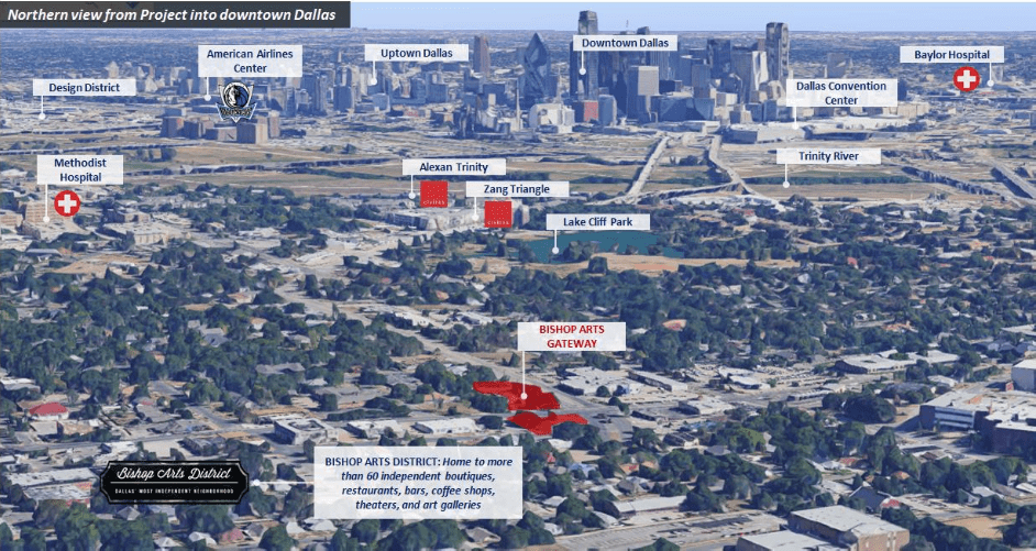 Bishop Arts Gateway nằm ngay khu đô thị nổi tiếng nhất Dallas