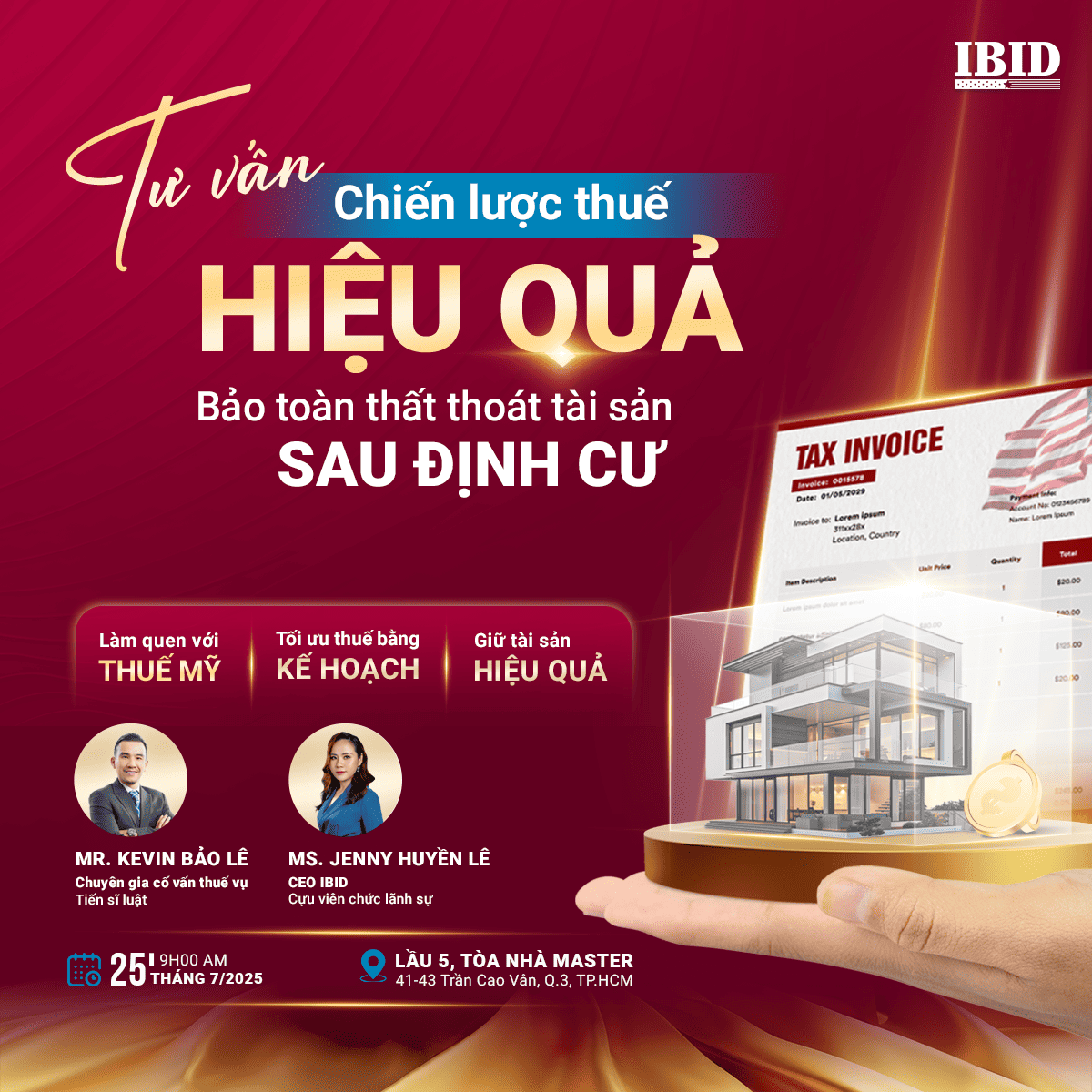 Hội thảo thuế Mỹ: Thuế cho người chuẩn bị định cư Mỹ